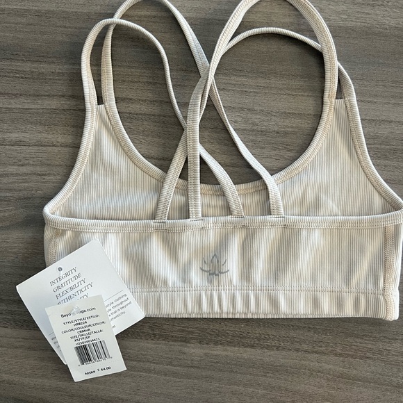 Beyond Yoga Heather Rib Criss Cross Bra - Picture 7 of 7